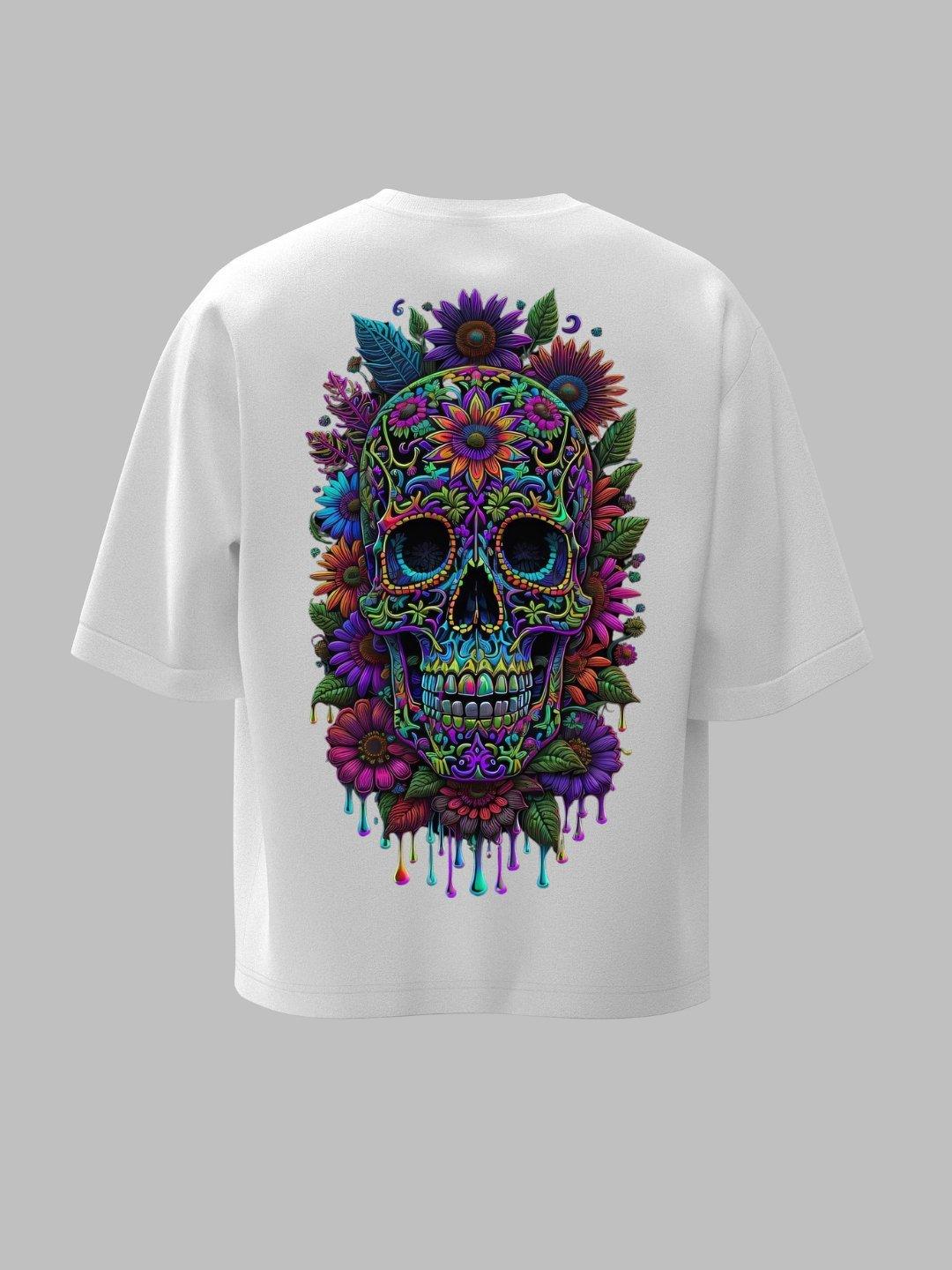 Floral Skull - Classic Oversized Tee [ unisex ] - Lume vibe