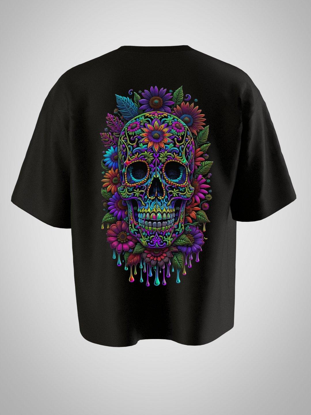 Floral Skull - Classic Oversized Tee [ unisex ] - Lume vibe