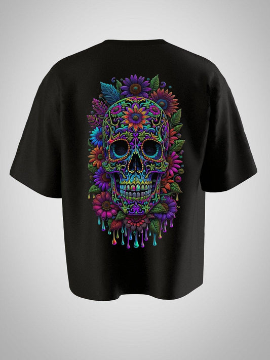 Floral Skull - Classic Oversized Tee [ unisex ] - Lume vibe