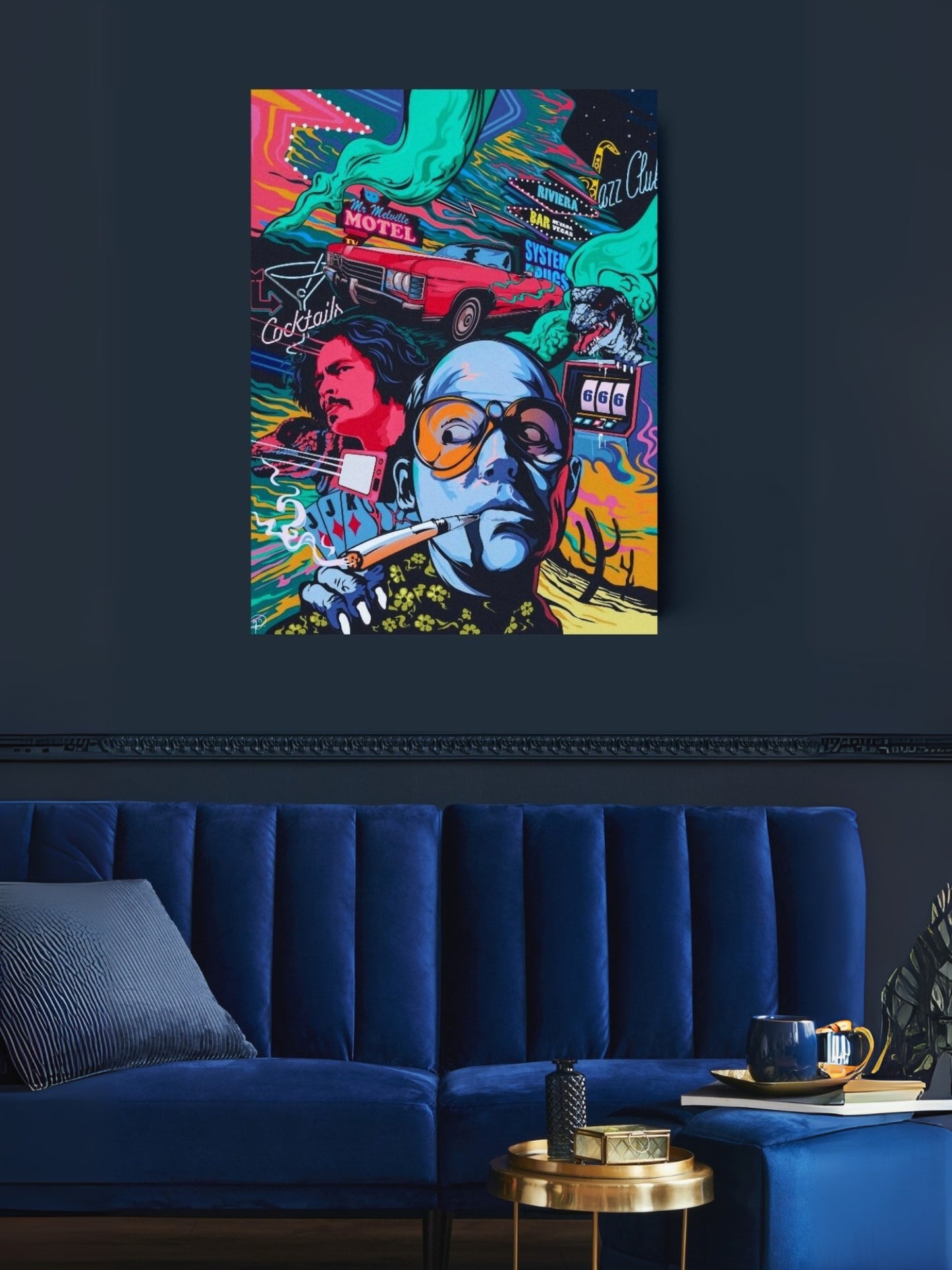 Retro Pop Framed Canvas Wall Art