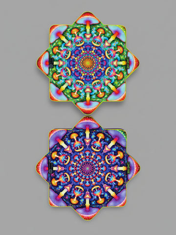 Kaleidoscope Fungi Dual-Sided Dapo | UV Reactive & LED Variants