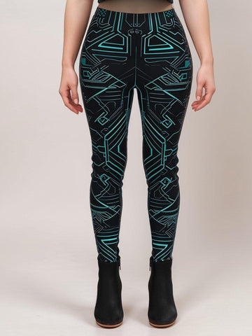 Futuristic Circuitry High - Waist Leggings - Lume vibe