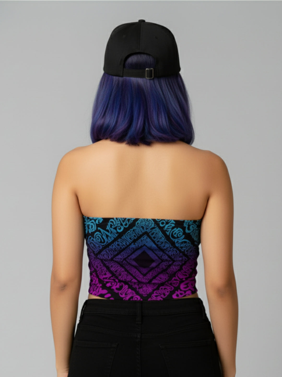 Galaxy Script Tube Top