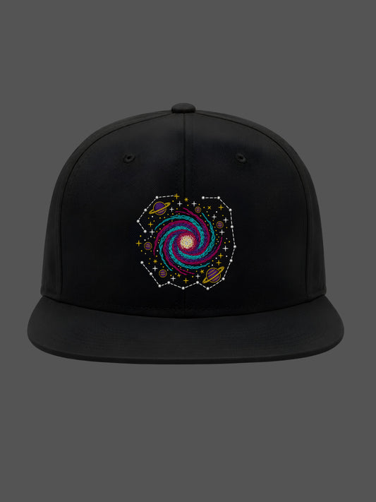Galaxy Stitch Embroidered Snapback Cap