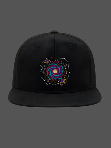Galaxy Stitch Embroidered Snapback Cap