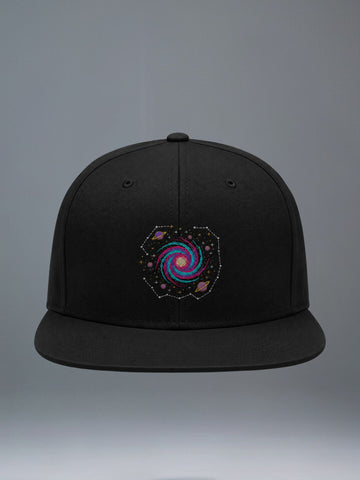 Galaxy Stitch Embroidered Snapback Cap