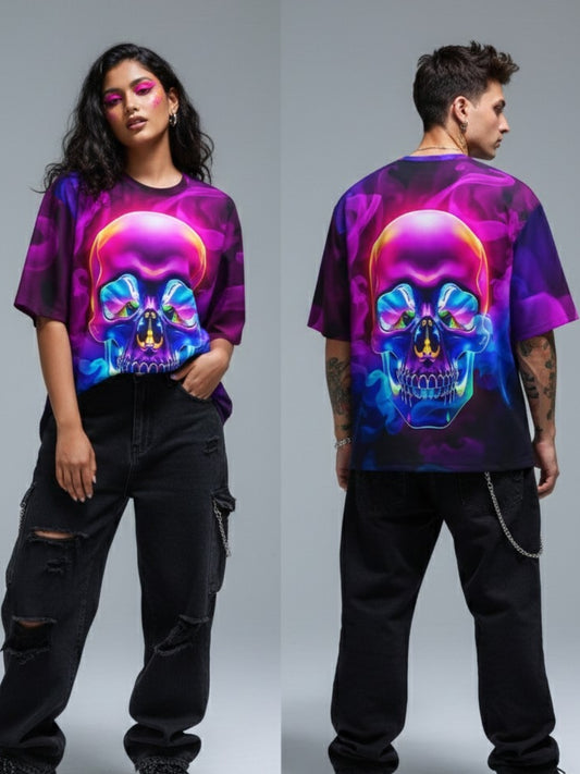 Glow Skull Oversized T-Shirt