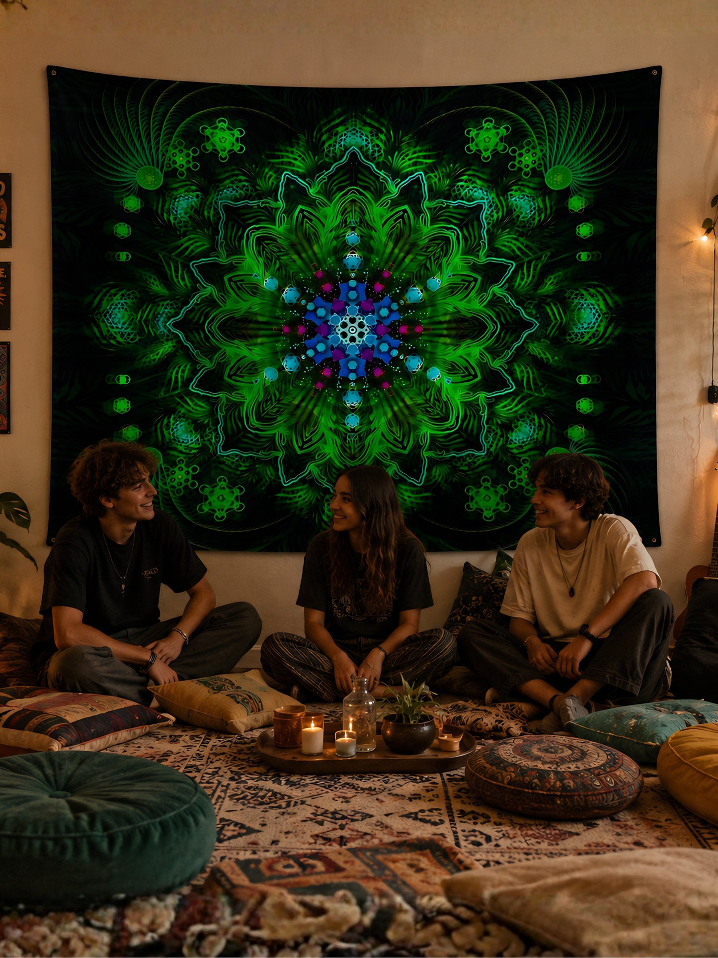 Glowspire Mandala Tapestry
