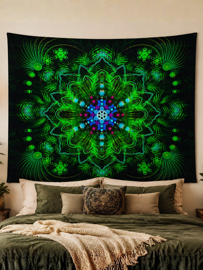 Glowspire Mandala Tapestry