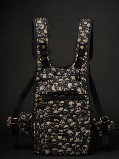 Gothic Skull Ninja Backpack – Unisex Festival Bag