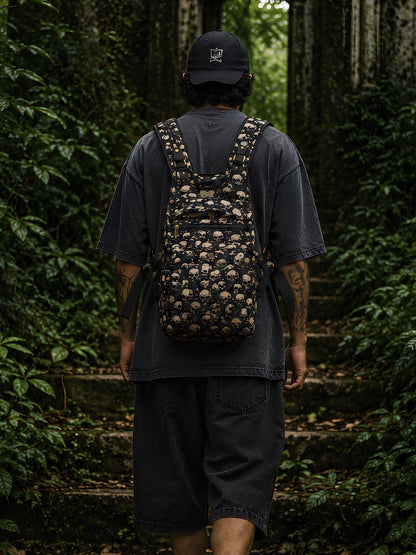 Gothic Skull Ninja Backpack – Unisex Festival Bag