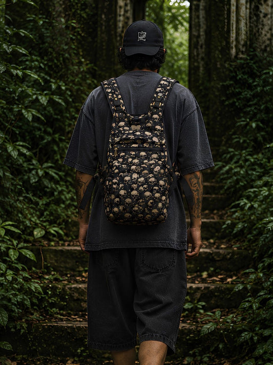 Gothic Skull Ninja Backpack – Unisex Festival Bag