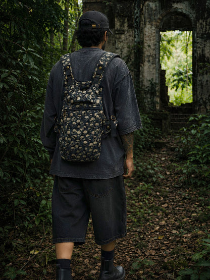 Gothic Skull Ninja Backpack – Unisex Festival Bag