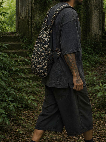 Gothic Skull Ninja Backpack – Unisex Festival Bag