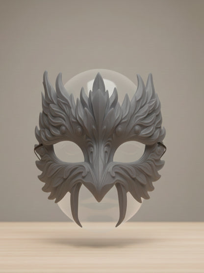 AERIS FANG – Sculpted Unisex 3D-Printed Mask