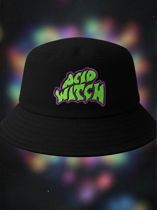 Acid Witch Embroidered Bucket Hat