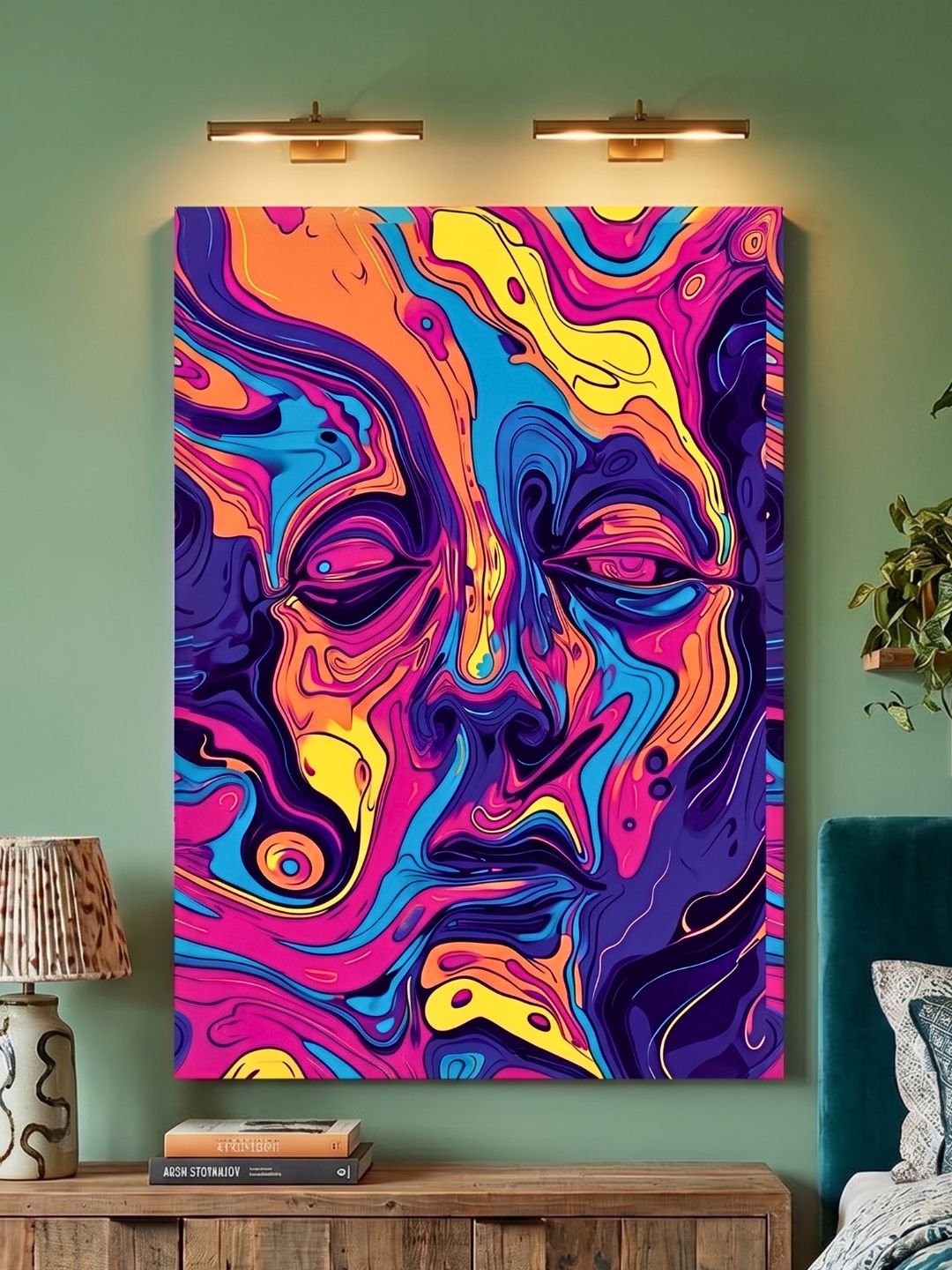 Lucid Flow  Framed Canvas Art
