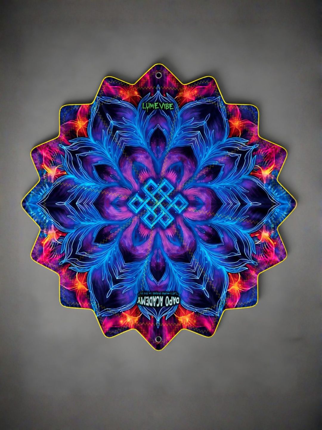 Neon Mandala  | Dual-Sided UV Reactive 16-Corner Dapo