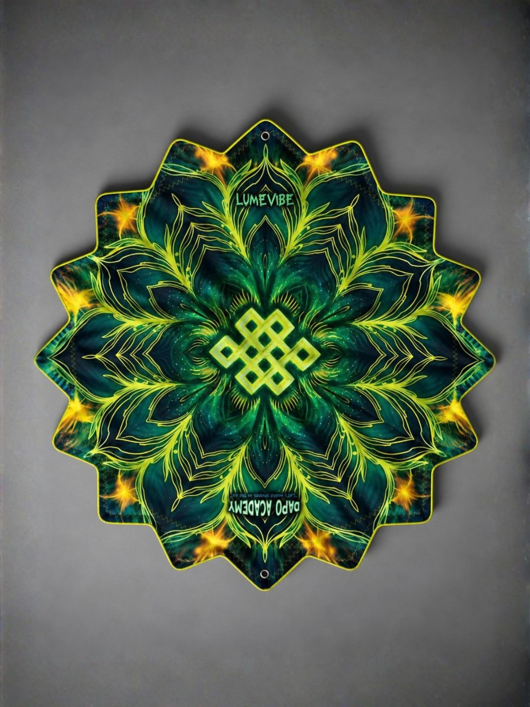 Neon Mandala  | Dual-Sided UV Reactive 16-Corner Dapo
