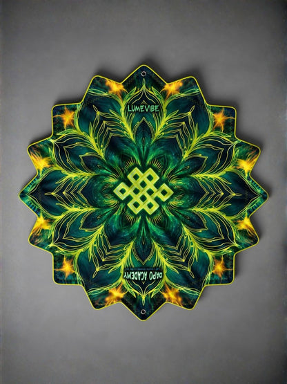 Neon Mandala  | Dual-Sided UV Reactive 16-Corner Dapo