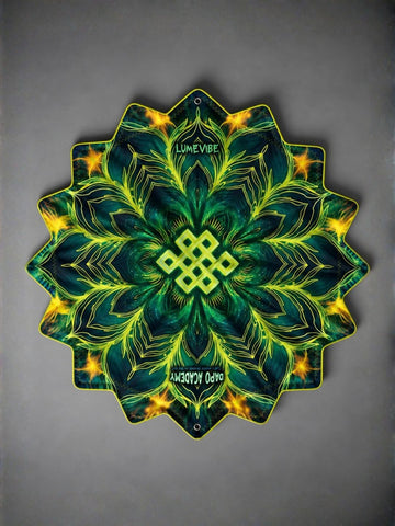 Neon Mandala  | Dual-Sided UV Reactive 16-Corner Dapo