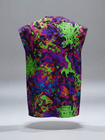 Neon Melt Psychedelic Sleeveless Tee