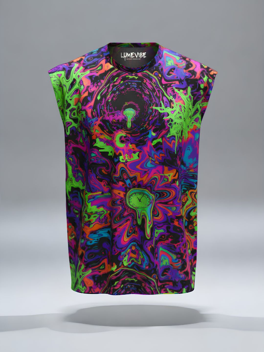 Neon Melt Psychedelic Sleeveless Tee