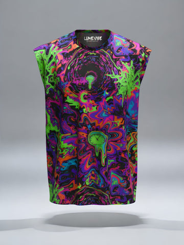 Neon Melt Psychedelic Sleeveless Tee