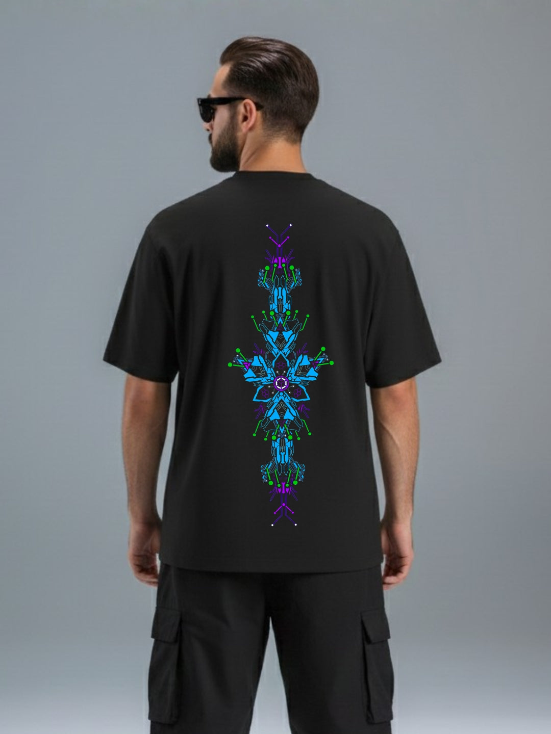 Geometric Glow Oversized T-Shirt