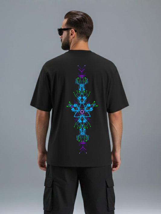 Geometric Glow Oversized T-Shirt