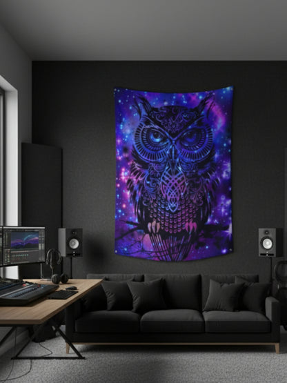Nebula Owl Tapestry