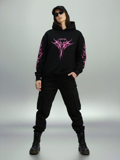 Pink Tribal Flame Hoodie