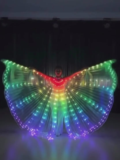 LED Glow Wings – 240 LED Light-Up Festival Cape