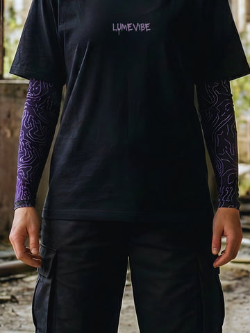 Purple Flame Arm Sleeves -Set of 2