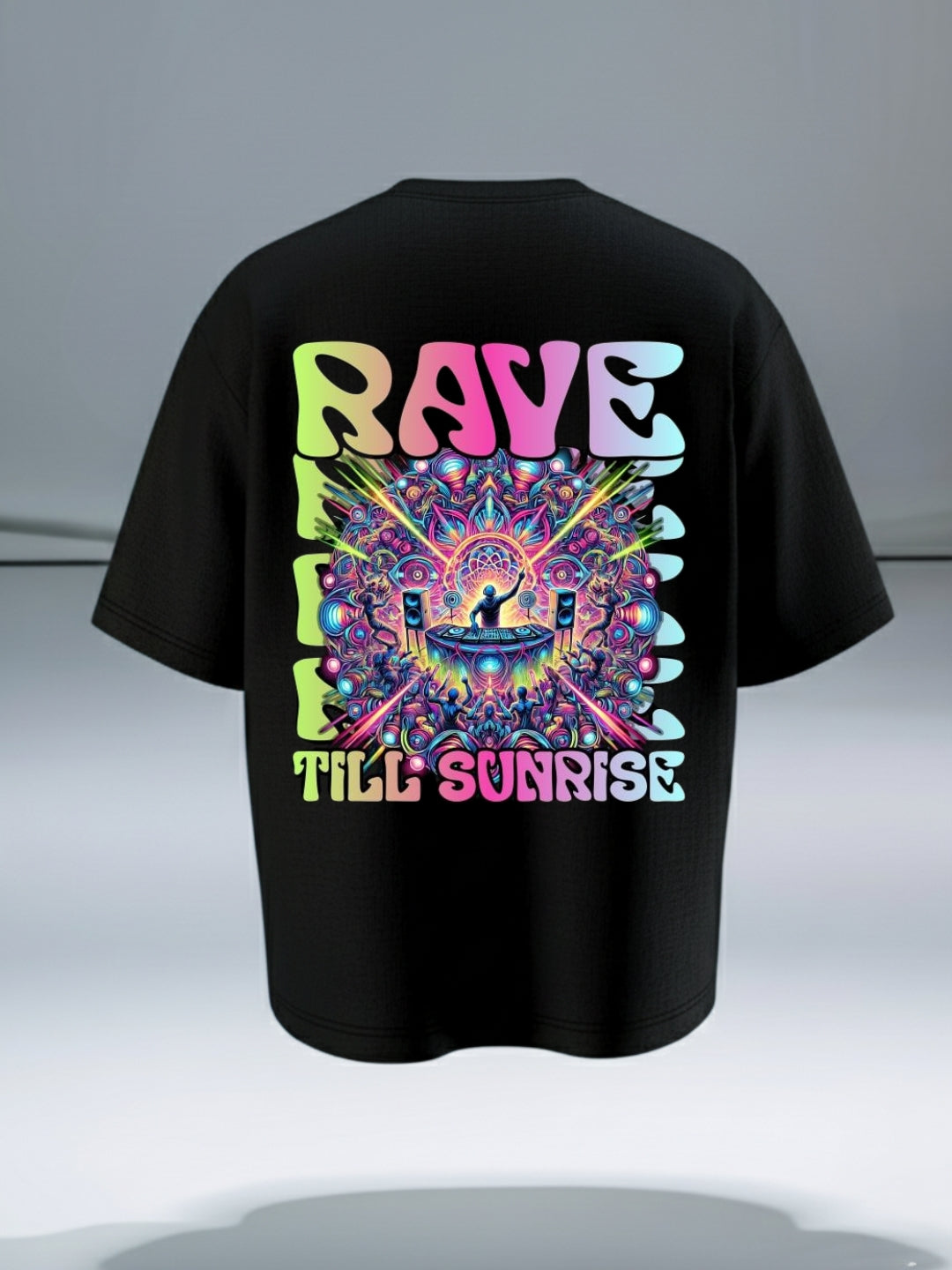 Rave Till Sunrise Oversized T-shirt -Unisex