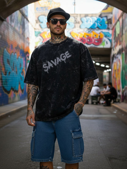 SAVAGE ACID Wash T-SHIRT