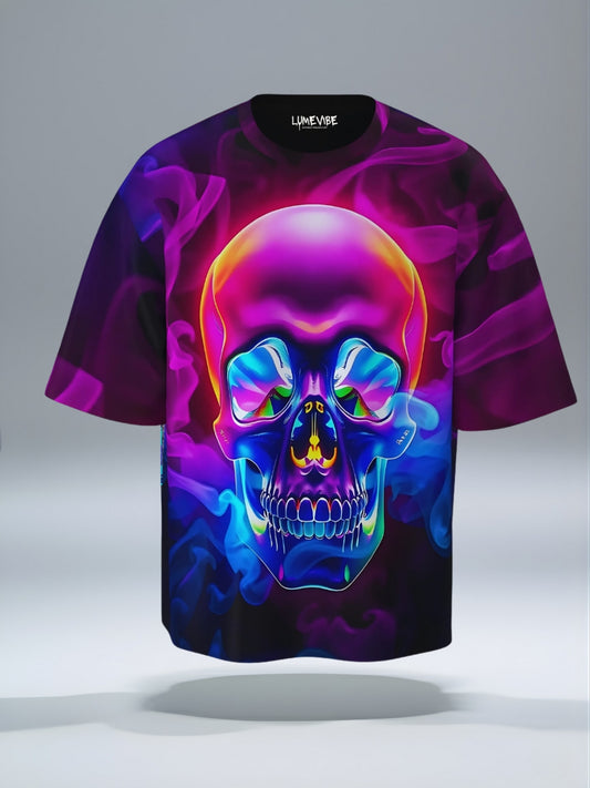 Glow Skull Oversized T-Shirt