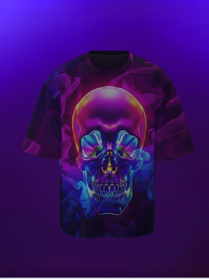 Glow Skull Oversized T-Shirt