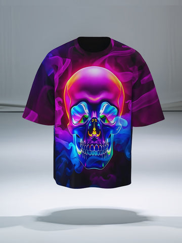 Glow Skull Oversized T-Shirt