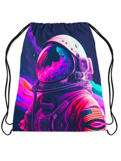 Astronaut Space Art Dual-Print - Drawstring Bag