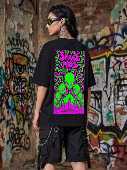 Velora Oversized T-Shirt – Space Chaos Graphic