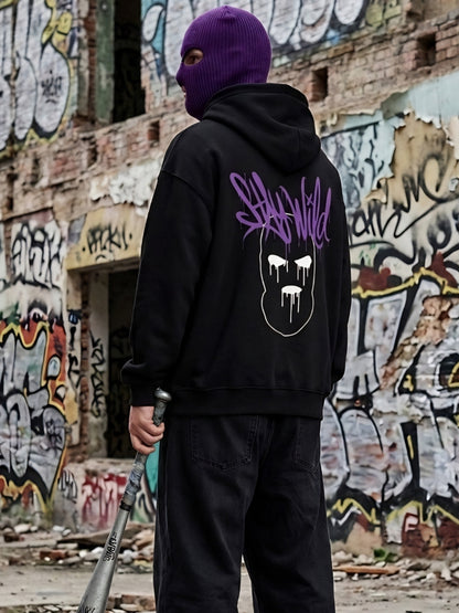 Stay Wild Oversized Hoodie - heavyweight Street fit