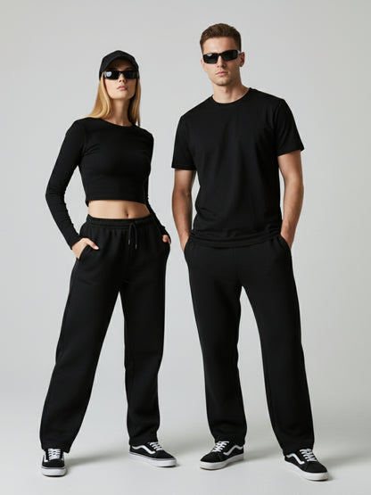 LV Solid Loose Fit Sweat Pant Unisex