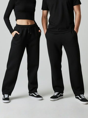 LV Solid Loose Fit Sweat Pant Unisex