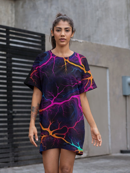 Neural Spark T-Shirt Dress