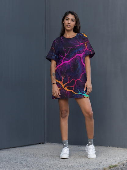 Neural Spark T-Shirt Dress
