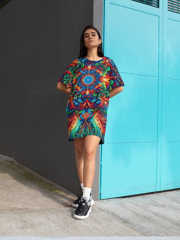 Mandala T-Shirt Dress