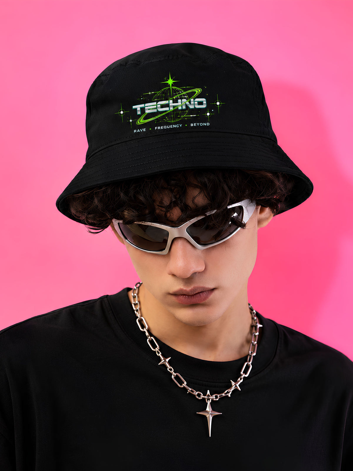 Techno Glitch  Bucket Hat