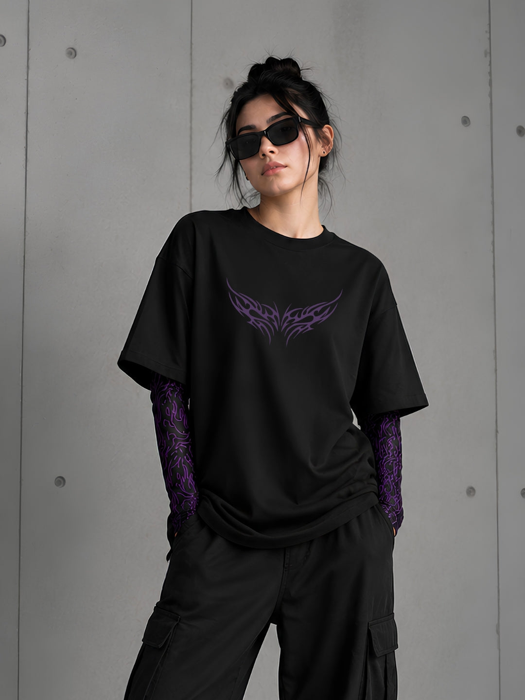 Purple Wing Oversized T-Shirt