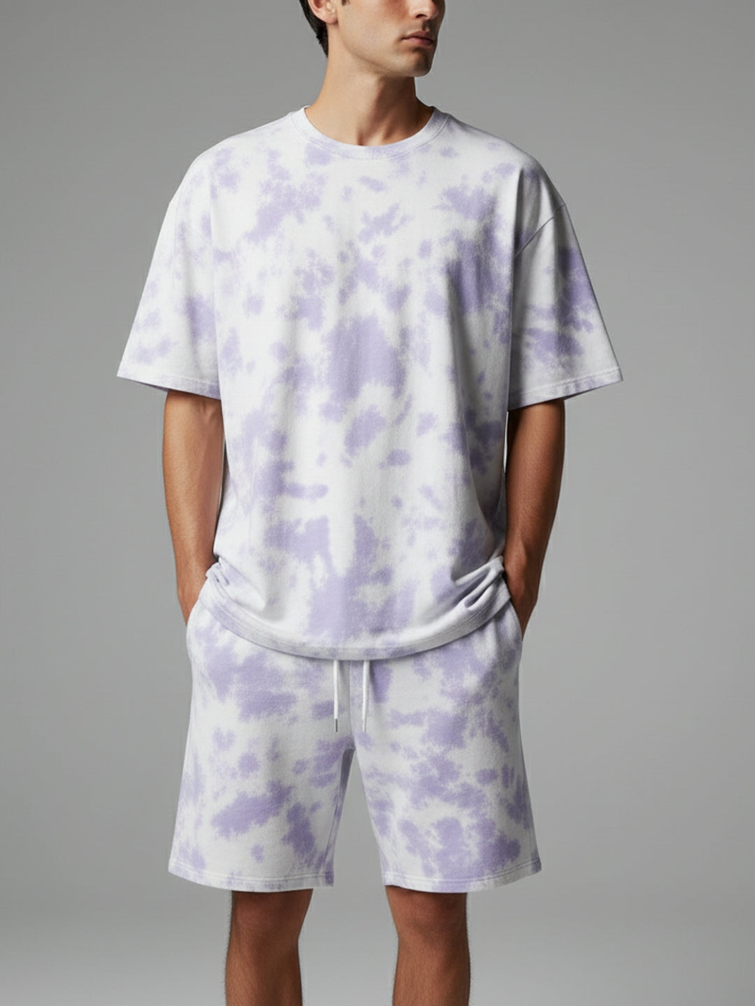 Lavender White Tie-Dye Co-ord Set